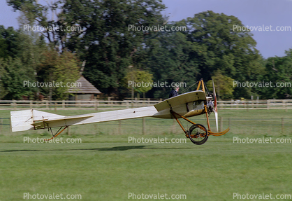 1910 Deperdussin monoplane landing, Airborne, Flight, Flying