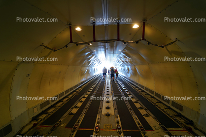 Inside the Cargo Deck, floor, N301UP, Boeing 767-34AF, 767-300 series