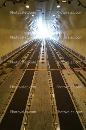 Inside the Cargo Deck, N301UP, Boeing 767-34AF, 767-300 series, floor