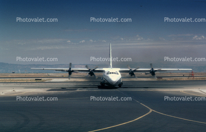 N919SJ, Lockheed L-382-30 Hercules, Southern Air Transport SAT, head-on