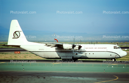 N902SJ, Southern Air Transport SAT, Lockheed, L-100, (SFO)