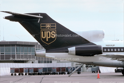 N951UP, UPS, Boeing 727-25C, JT8D-1, JT8D, Cargojet