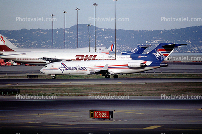 N495AJ, Amerijet, Boeing 727-233F, JT8D-15 s3, JT8D