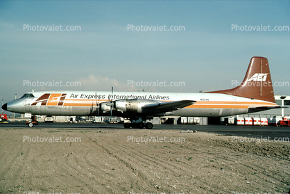 N122AE, Air Express International Airlines, AEI, Canadair CL-44D4