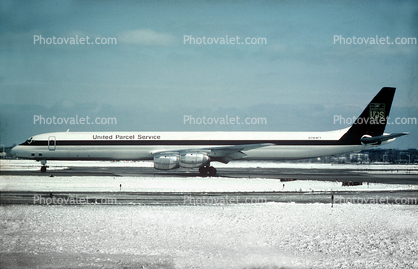 N784FT, CFM56, Douglas DC-8-63AF, ice, snow