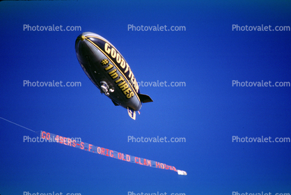 Goodyear Blimp N10A, Airplane Towing a Banner, Advertising, 15 January 1995
