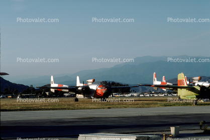 Fairchild C-119, Hemet-Ryan Airport, Hemet, California, USA, Riverside County, Firefighting Airtanker, Westinghouse J34 turbojet engine