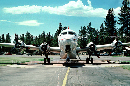 N82FA, Douglas C-54G, DC-4, Chester Air Attack Base, Firefighting Airtanker, Tanker-161 head-on