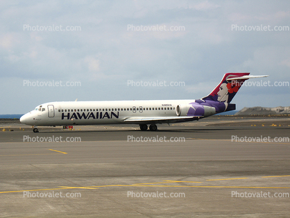 N485HA, Boeing 717-200, Kona International Airport, Hawaiian Air HAL, Rolls-Royce BR 700 Series Jet Engines, BR-700, BR715