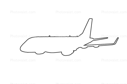 Embraer ERJ 170SE outline, line drawing, shape