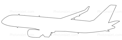 Comac C919 line drawing, outline