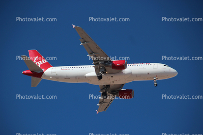 N853VA, Virgin America VRD, Airbus A320-214, Mount Hoodie, CFM56-5B4-P, CFM56