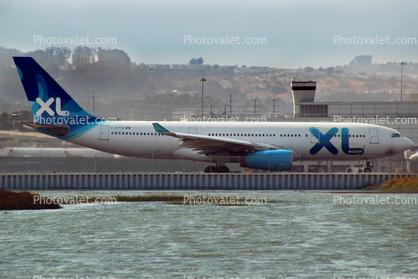 F-GRSQ at SFO, XL Airlines France, Airbus A330-243