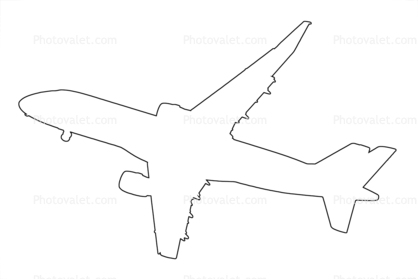 Embraer 175LR Outline, line drawing