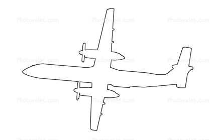 Q400 outline, line drawing