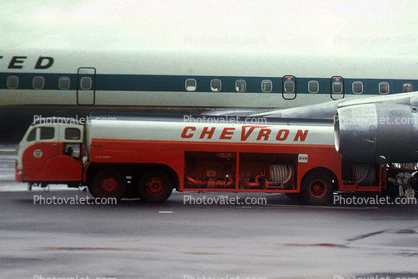 Chevron Fuel Truck, Refueling, Fueling, Douglas DC-8, Ground Equipment, 1960s