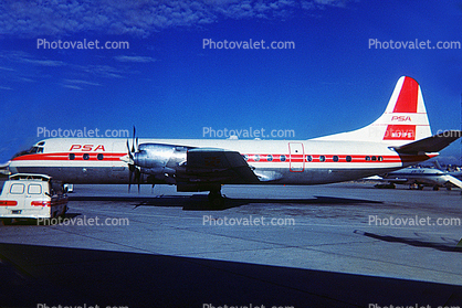 N171PS, PSA, Pacific Southwest Airlines, Lockheed L-188C, Cindy, San Diego, 1969, 1960s