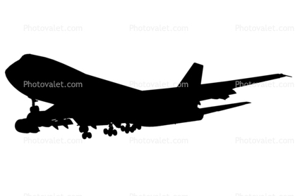 Boeing 747-121 silhouette, logo, shape