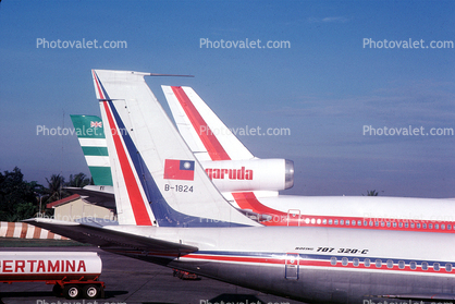 China Airlines CAL, Boeing 707, Douglas DC-10, Soekarno-Hatta International Airport, Jakarta International Airport, (CGK), Indonesia, April 15 1982