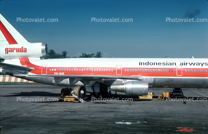 PK-GIE, McDonnell Douglas DC-10-30, Soekarno-Hatta International Airport, Jakarta International Airport, (CGK), Indonesia, April 15 1982