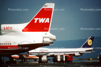 Trans World Airlines, TWA, Lockheed L-1011-1, (SFO), N11006, Lockheed L-1011-385-1, TriStar 1, Trans World Airlines TWA, September 26, 1982, 1980s, RB211