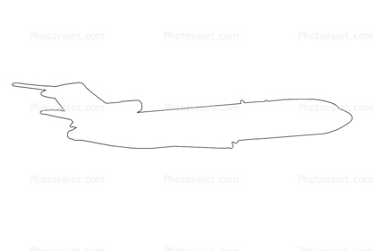 727 outline, line drawing, shape