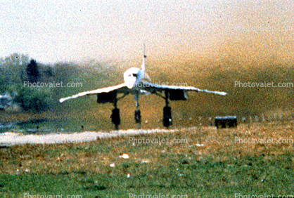 Concorde SST in the Shimmering Heat far away, milestone of flight