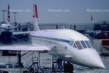 G-BOAB, Concorde SST, British Airways BAW, Heathrow, January 22 1984, 1980s
