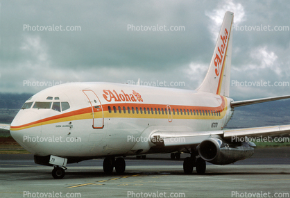 N73711, Boeing 737-297, Aloha Airlines, Funjet, (OGG), 737-200 series, JT8D-9A, JT8D, Queen Liliuokalani