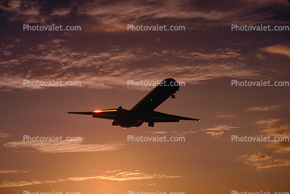 Douglas DC-9 Landing in Phoenix at Sunset