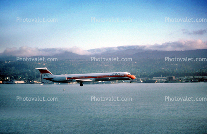 N931PS, PSA, McDonnell Douglas MD-81, SFO, Landing, Flight, Flying, Airborne, JT8D-217C, JT8D