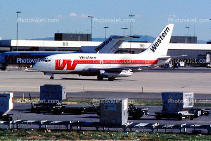 Boeing 737-200, Western Airlines WAL, Salt Lake City, Utah, USA