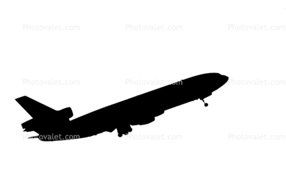N10045, Douglas DC-10-15 silhouette, shape, logo, CF6-50C2F, CF6