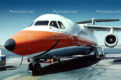 Smiliner, N351PS, Bae 146-200, PSA, Pacific Southwest Airlines, The Smile of Ontario