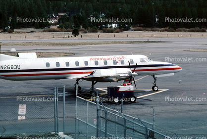 N2683U, American Eagle EGF, Fairchild SA-227AC Metro III, Lake Tahoe Airport TVL