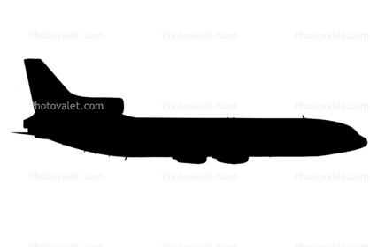 Lockheed L-1011-1 silhouette, N31032, logo, shape