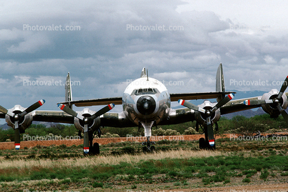 Lockheed VC-121B USAF, 48-0608, 80608, O-80608, N608AS, Lockheed 749-79 Constellation, Ryan Airfield, Airport, (RYN), Tucson, April 1988