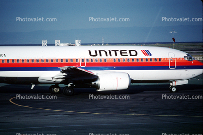 N379UA, Boeing 737-322, US Airways AWE, San Francisco International Airport (SFO), CFM56-3C1, CFM56