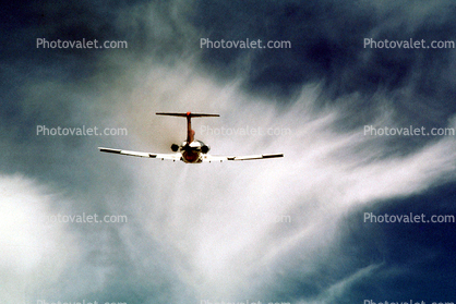 Boeing 727, taking-off into the clouds
