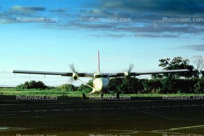 F-OCFJ, DHC-6-200 Twin Otter, Air Moorea, Tahiti, head-on, PT6A-27A, PT6A, PT6A-27