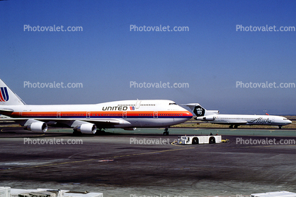 N171UA, United Airlines UAL, Boeing 747-422, (SFO), PW4056, PW4000