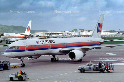 N532UA, United Airlines UAL, Boeing 757, San Francisco International Airport (SFO)