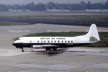 G-AOYN, Vickers Viscount, British Air Ferries, BAF, Vickers 806 Viscount, Aerolink