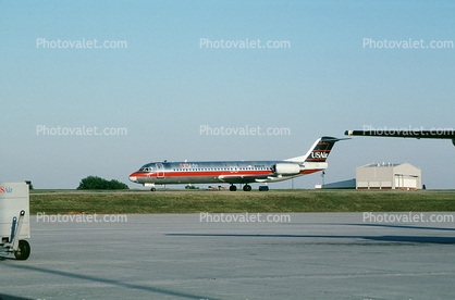 N861US, US Airways AWE, Fokker F28-0100, F-28