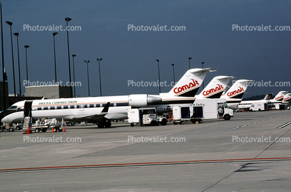 A row of CRJ's, Delta Connection
