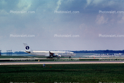 OO-SCW, Airbus A340-212, Sabena, Cincinnati Northern Kentucky International Airport, CFM56-5C2, CFM56