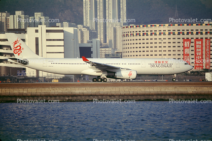 VR-HYC, Airbus A330, DRAGONAIR, old Hong Kong Airport