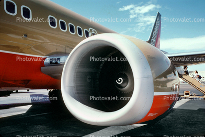 CFM-56 Jet Engine, Boeing 737, Southwest Airlines SWA, Burbank-Glendale-Pasadena Airport (BUR)