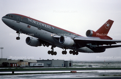 N154US, Douglas DC-10-40, (SFO), Taking-off, NWA, JT9D-20, JT9D