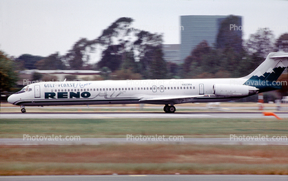 N823RA, Reno Air ROA, McDonnell Douglas MD-82, Gulf Coast Flyer, JT8D-217C, JT8D